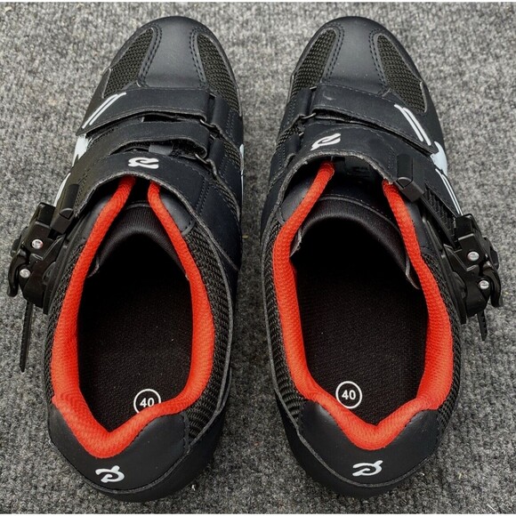 Peloton Indoor Spin Bike Cycling Shoes EU 40 With Red Look Delta Cleats J-21 main image 9